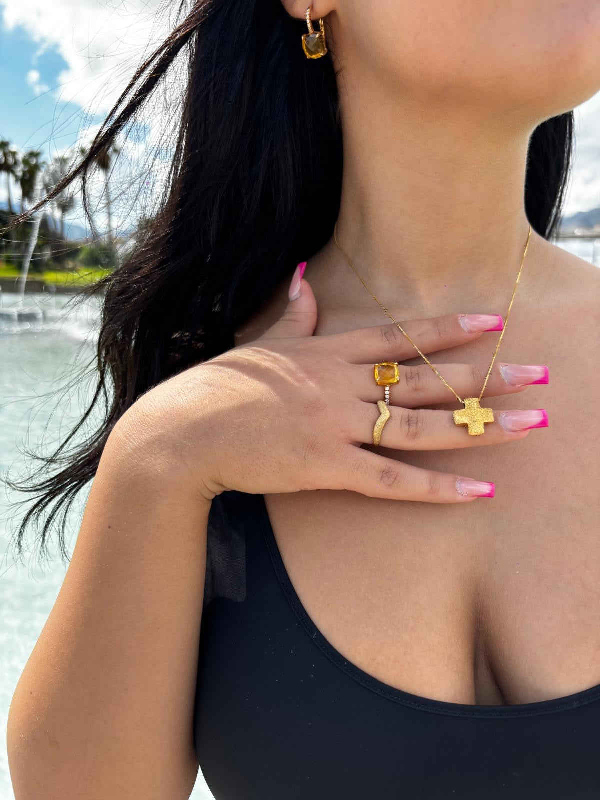 Collana Diamantata Croce