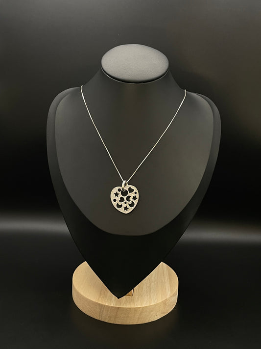 Collana Diamantata cuore stellato