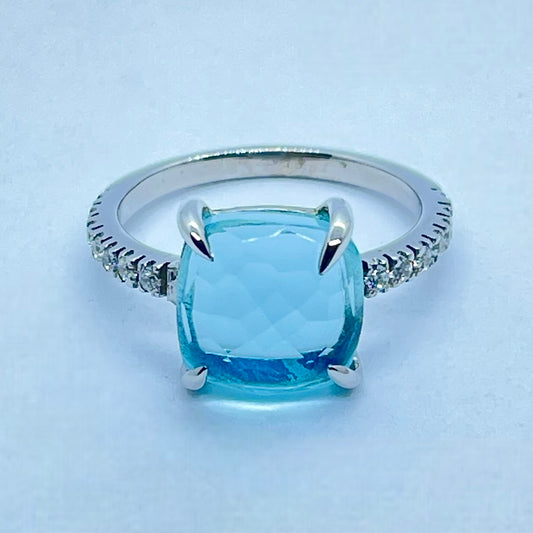 Anello Candy Color Azzurro