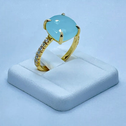 Anello Candy Color Azzurro